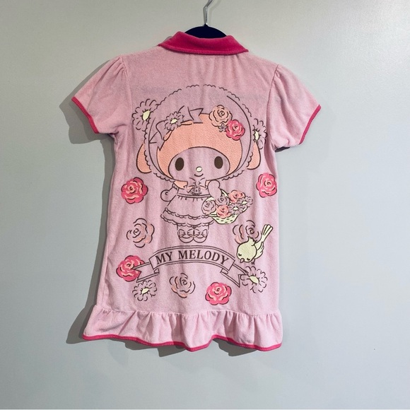 Y2K Sanrio My Melody dress tunic zip up beach cover up terry cloth - Picture 2 of 13